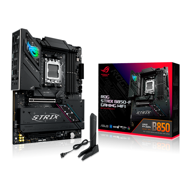 Tarjeta Madre ASUS ROG Strix B850-F Gaming WiFi, AMD AM5, DDR5 8000, ATX, Wi-Fi 7, Bluetooth, RGB – ROG STRIX B850-F GAMING WIFI