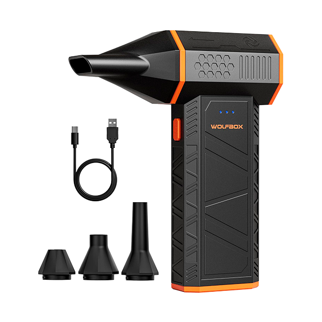 Soplador de Aire Eléctrico WOLFBOX MegaFlow50, 110,000 RPM, 3 Velocidades, Recargable USB-C – MegaFlow50