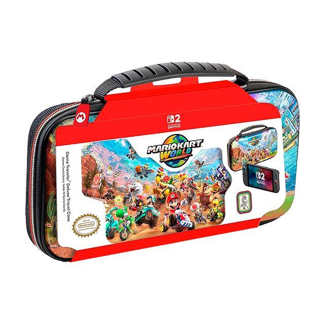 Estuche de Viaje RDS Game Traveler Deluxe Licenciado por Nintendo para Nintendo Switch 2, Nintendo Switch OLED y Nintendo Switch, Diseño Mario Kart - B0F7K7ZZ12