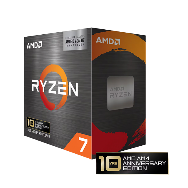 Procesador AMD Ryzen 7 5800X3D Edición 10.º Aniversario, 8 núcleos, 16 hilos, hasta 4.5 GHz, 96 MB caché L3, AMD 3D V-Cache, Socket AM4, 105W, incluye Carbice Ice Pad – 100-100000651POF