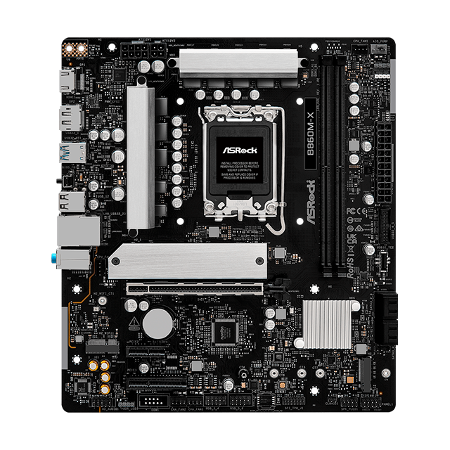Tarjeta Madre ASRock B860M-X, Micro ATX, Socket LGA 1851, DDR5, Intel B860, PCIe 4.0 – B860M-X