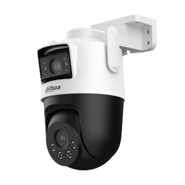 Cámara Dahua IPC-WPT1339DD-SW-3E2-PV, Wi-Fi 6, Doble Lente 3MP+3MP, Pan 352°/Tilt 90°, Luz Blanca + IR, Audio Bidireccional, IP66, microSD 256GB – IPC-WPT1339DD-SW-3E2-PV