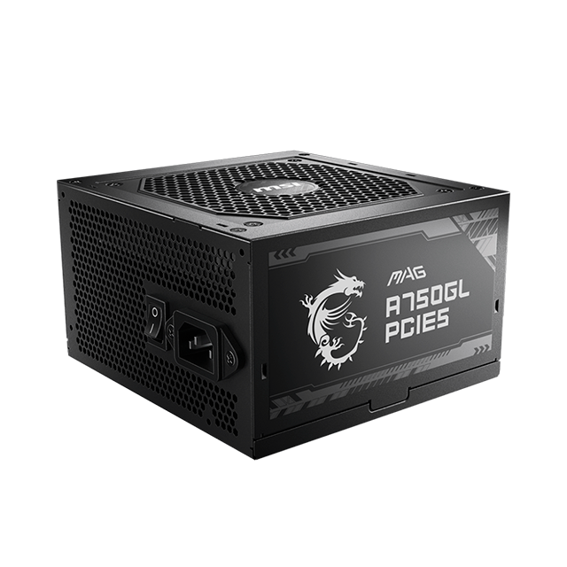Fuente de Poder MSI MAG A750GL PCIe5, 750W, 80 Plus Gold, Modular, ATX 3.0, Compatible con GPU PCIe 5.0 – MAG A750GL PCIE5
