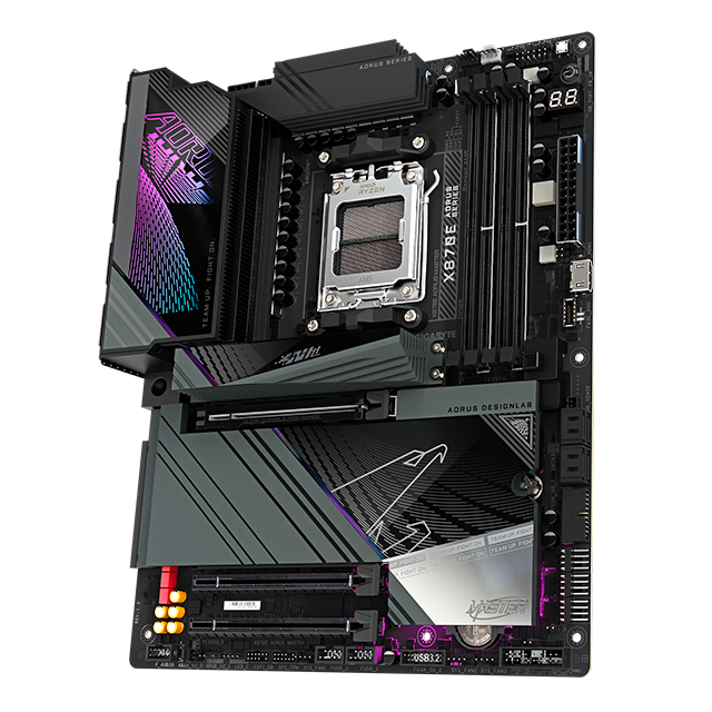 Tarjeta Madre Gigabyte X870E Aorus Master, AMD AM5, DDR5 8200 MHz, ATX, Wi-Fi 7, Bluetooth 5.4 – X870E AORUS MASTER