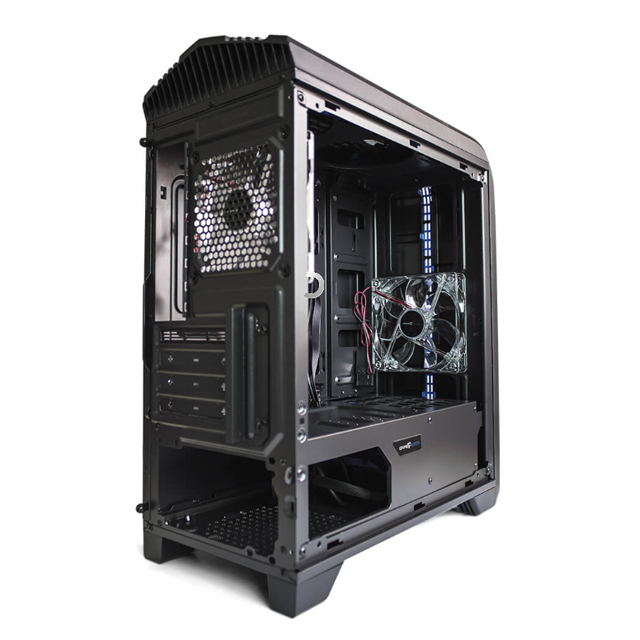 Gabinete GameFactor CSG500-BL | Azul con Negro | Panel de Acrílico | Micro ATX | 1 Ventilador