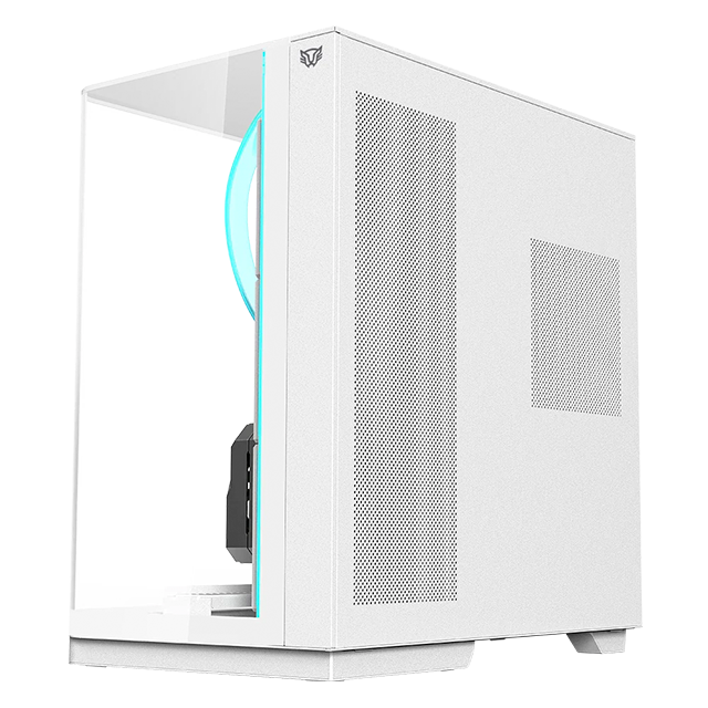 Gabinete Gamer Balam Rush Tank Expert Curve 7800 – Media Torre ATX, Cristal Templado Curvo, USB-C ARGB Blanco – BR-941563
