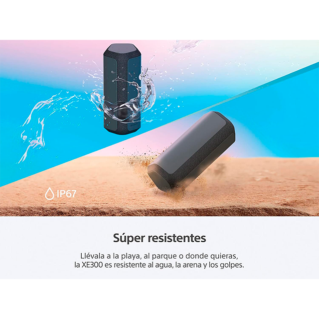 Bocina Inalámbrica Sony XE300, Bluetooth, Portátil, Resistente al Agua, Color Negro – SRS-XE300/B