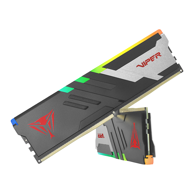 Memoria RAM Patriot Viper Venom RGB, 32GB (2x16GB), DDR5, 5600MHz, CL36, RGB, Negro/Rojo - PVVR532G560C36K