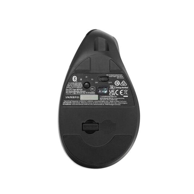 Mouse Ergo Recargable Kensington MY630 EQ, Vertical, Bluetooth/2.4 GHz, 1000/1600/2400 DPI, 5 botones – K72484WW