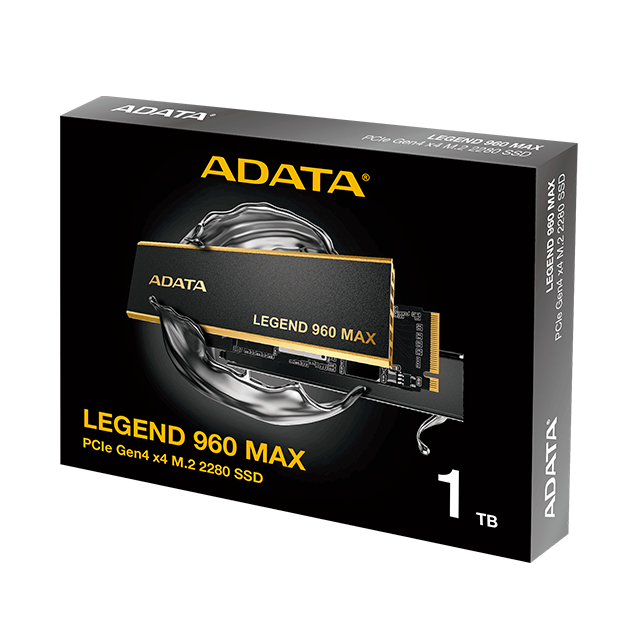 Unidad de Estado Sólido (SSD) Adata Legend 960 Max, 1TB, M.2 2280, PCI Express 4.0 x4 NVMe, Lectura 7400MB/s, Escritura 6800MB/s, con Disipador - ALEG-960M-1TCS