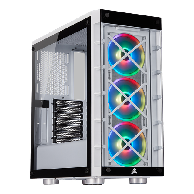 Gabinete Corsair ICUE 465X RGB Blanco, Cristal Templado, 3 Ventiladores LL120, ATX - CC-9011189-WW