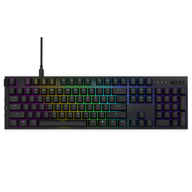 Teclado Mecánico Modular NZXT Function Negro, Switches Gateron Red, RGB, Hot Swap, USB C, Ingles- KB-1FSUS-BR