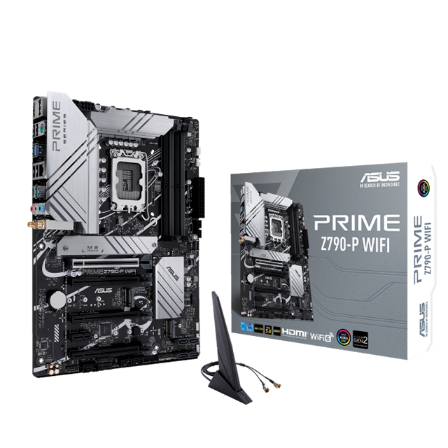 Tarjeta Madre Asus Prime Z790-P WIFI, ATX, 12th, 13th y 14th Gen Intel, LGA1700, DDR5 7200Mhz OC, x3 M.2, Aura Sync, Wi-Fi 6E, Bluetooth 5.2