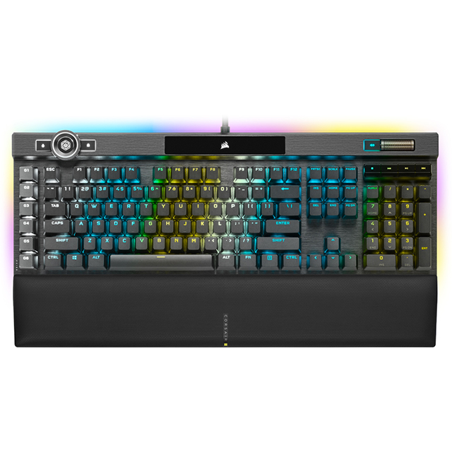 Teclado Mecánico Corsair K100 RGB, Switches Cherry MX Speed, Interruptor Corsair OPX, Ingles - CH-912A01A-NA