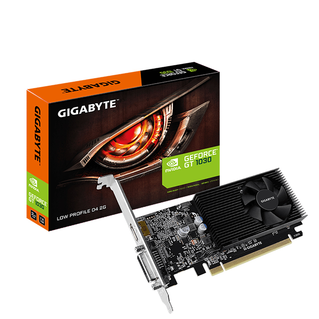 Tarjeta de video Nvidia Gigabyte Geforce GT 1030 Low Profile D4 2G, 2GB DDR4 - GV-N1030D4-2GL