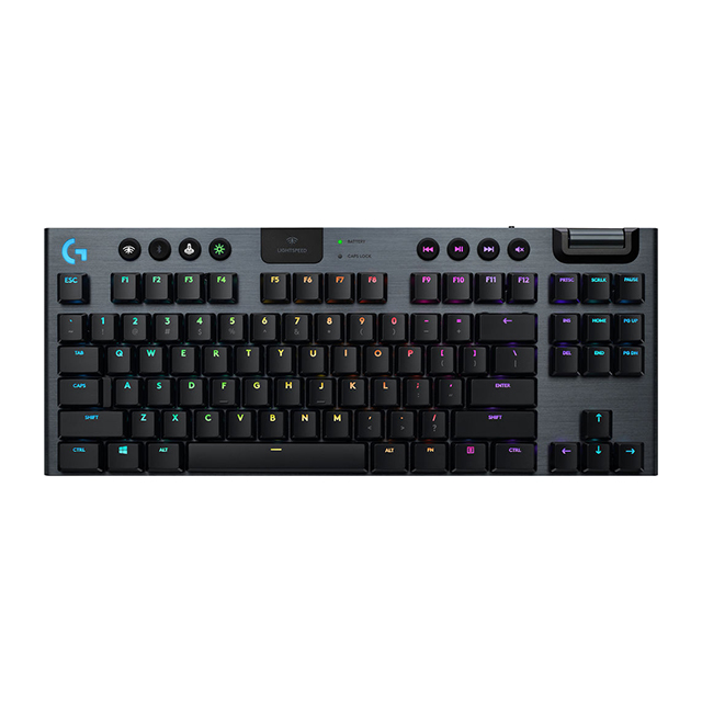 Teclado Mecánico Logitech G915 TKL Negro, GL Tactile, Lightsync RGB, Lightspeed, Bluetooth - 920-009495