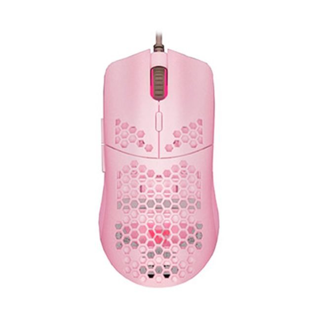 Mouse GameFactor MOG601, Rosa, Ultralight, Alámbrico, RGB, 16,000 DPI, PIXART 3389, 7 Botones - MOG-601 PK