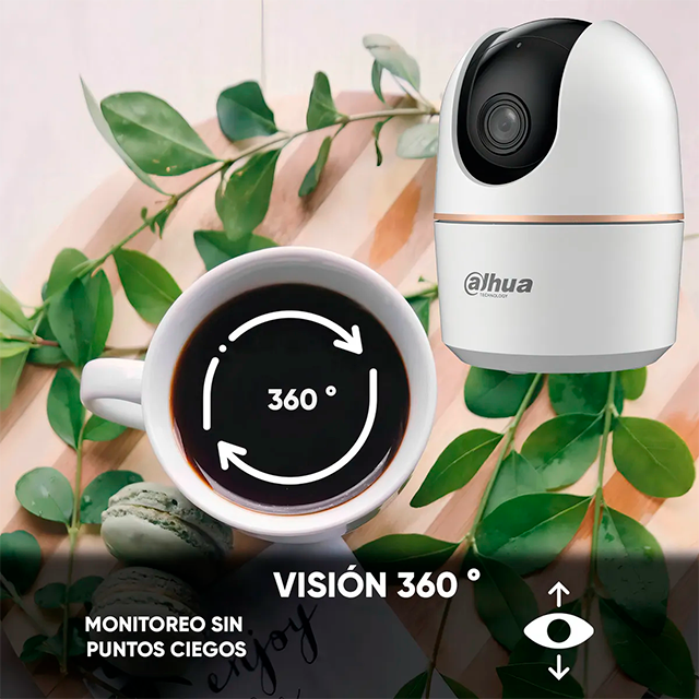 Cámara Dahua Hero-K51H, Wi-Fi 6, 5MP 2880×1620, Pan 355°, Tilt −5°~80°, Audio Bidireccional, microSD hasta 256GB – Hero-K51H