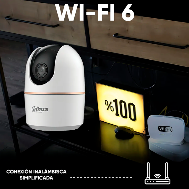 Cámara Dahua Hero-K51H, Wi-Fi 6, 5MP 2880×1620, Pan 355°, Tilt −5°~80°, Audio Bidireccional, microSD hasta 256GB – Hero-K51H