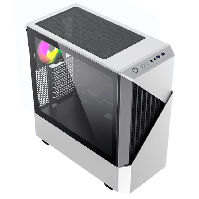 Gabinete Munfrost Panda Pro White, E-ATX, Cristal Templado, 2 Ventiladores ARGB