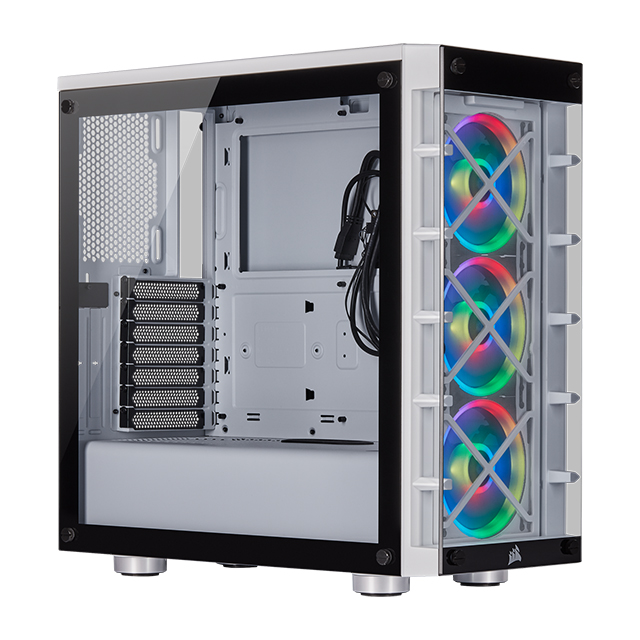 Gabinete Corsair ICUE 465X RGB Blanco, Cristal Templado, 3 Ventiladores LL120, ATX - CC-9011189-WW