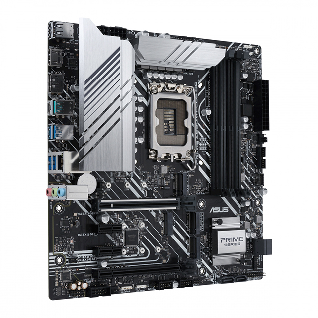 Tarjeta Madre Asus Prime Z690M-Plus D4, Micro-ATX, 12th Gen Intel, LGA1700, DDR4 5333Mhz OC, 3x M.2, Thunderbolt 4, Aura Sync