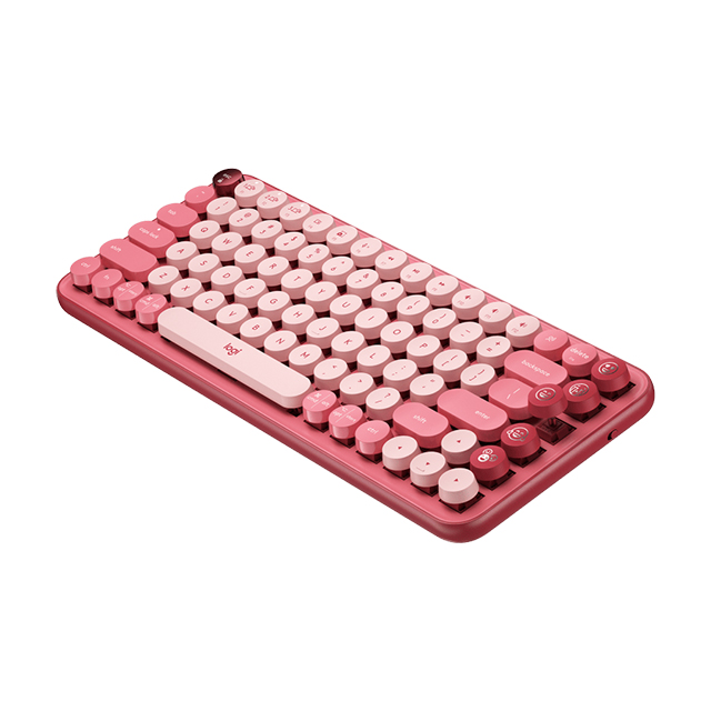 Teclado Mecánico Inalámbrico Logitech POP Keys Heartbreaker, Teclas para emojis intercambiables, Bluetooth, USB Logi Bolt, Español - 920-010715