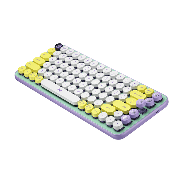 Teclado Mecánico Inalámbrico Logitech POP Keys Daydream, Teclas para emojis intercambiables, Bluetooth, USB Logi Bolt, Español - 920-010714