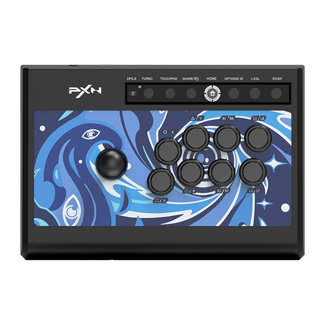 Arcade Stick Fight Controller, Botones Mecánicos Green Axis, Función Turbo, Compatible con Xbox One, Xbox Series S/X, PC, PS4, Switch y Android - PXN-008