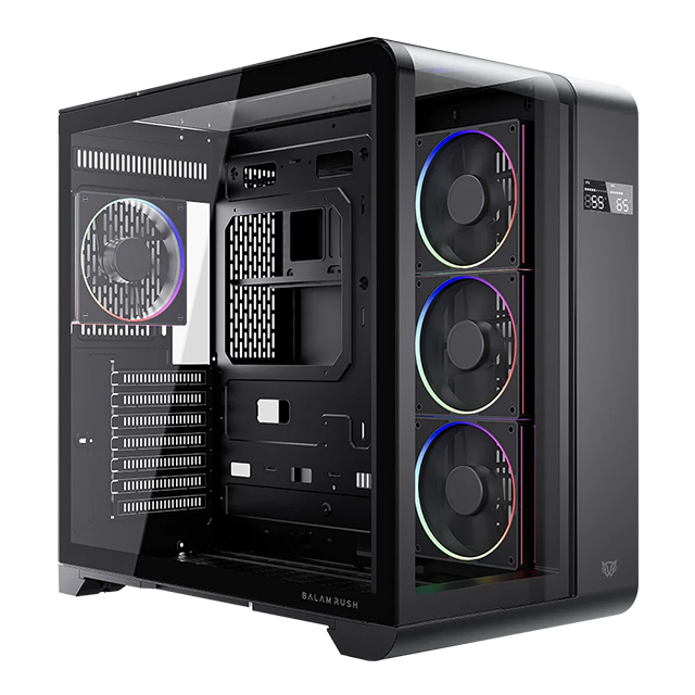 Gabinete Balam Rush Tank Expert Curve 7400, Media Torre, ARGB, Cristal Templado, ATX, Negro - BR-941594