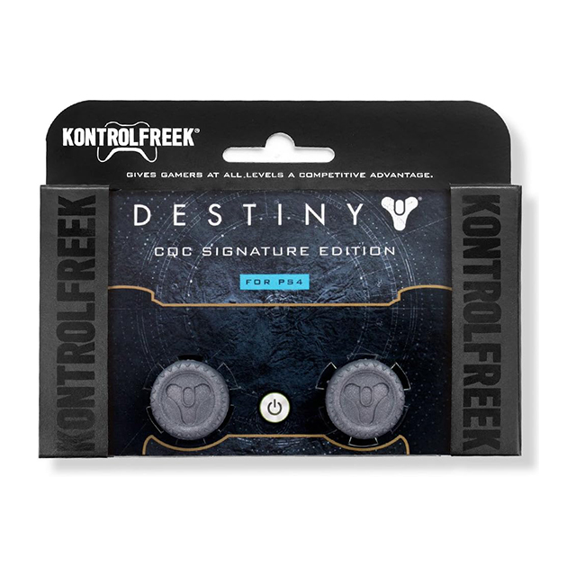 KontrolFreek - Destiny CQC Signature Edition - para PS4 | Performance Thumbsticks | 2 Alturas Medias, Agarre Mejorado | Plata/Negro