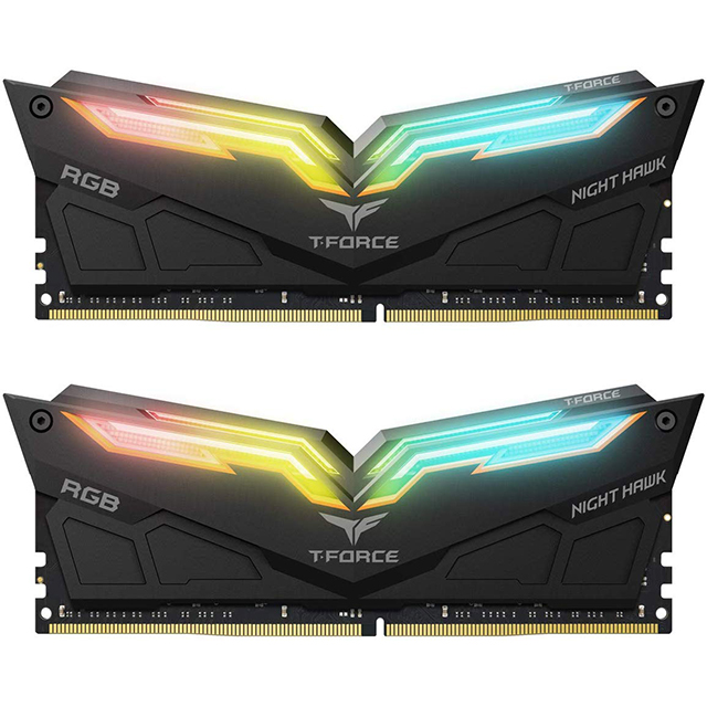 Memoria RAM Teamgroup Night Hawk RGB 16GB 2X8GB 3200MHZ Negra - TF1D416G3200HC16CDC01