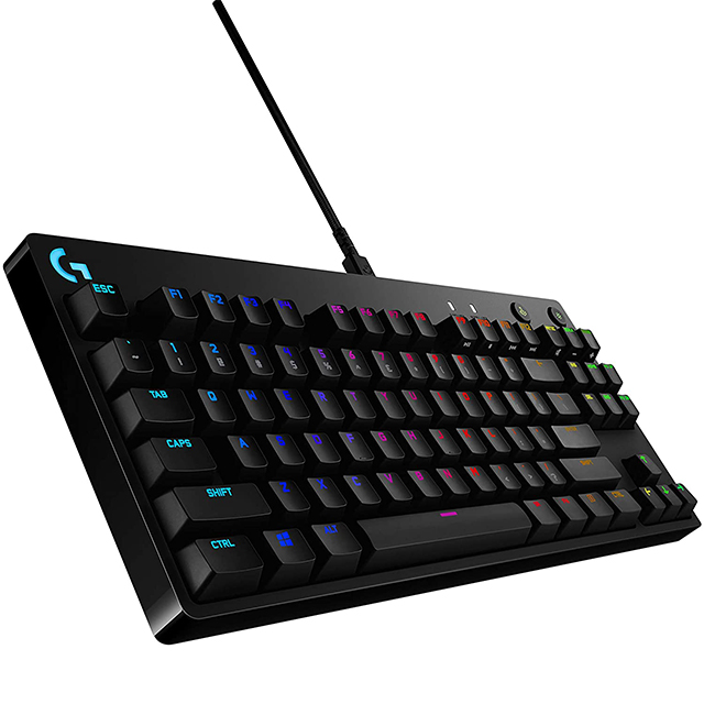 Teclado Mecánico Logitech G PRO Series, TKL, GX Blue, Lightsync, RGB, Ingles - 920-009388