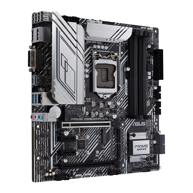 Tarjeta Madre Asus Prime Z590M-Plus, 10-11 Gen Intel, DDR4 5133Mhz OC, Micro-ATX, Triple M.2, Aura Sync