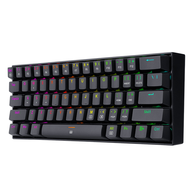 Teclado Gamer Mecanico 60% Redragon Dragonborn K630RGB Black, Switches Redragon Blue