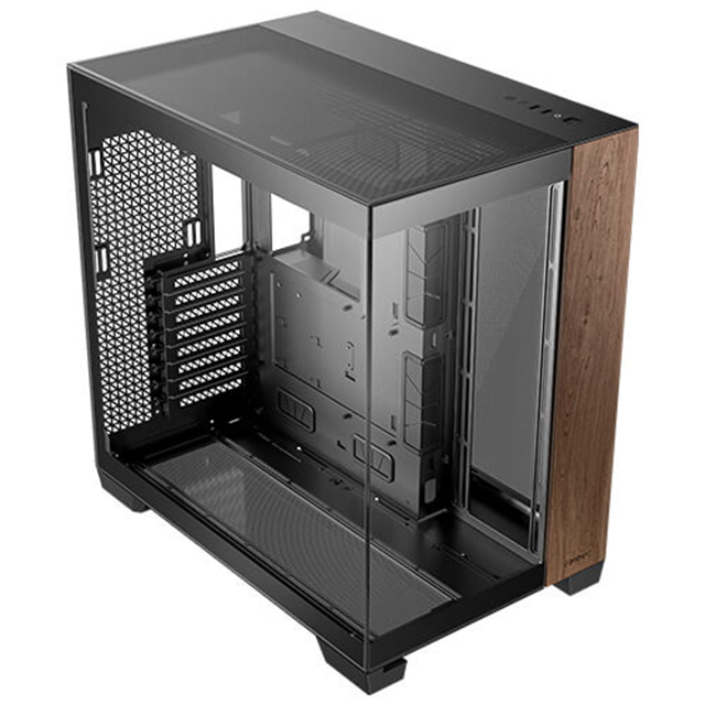 Gabinete Antec Constellation C8 Wood, E-ATX, Cristal templado/Madera, Sin fuente, 1x USB-C, 2x USB 3.0, Negro - 0-761345-10079-3