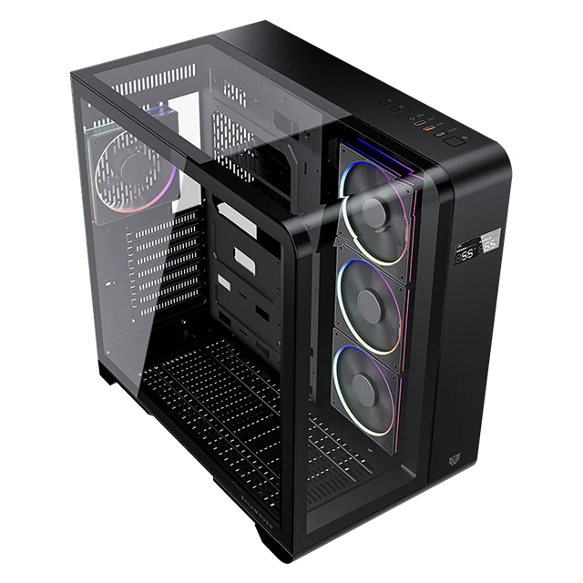 Gabinete Balam Rush Tank Expert Curve 7400, Media Torre, ARGB, Cristal Templado, ATX, Negro - BR-941594