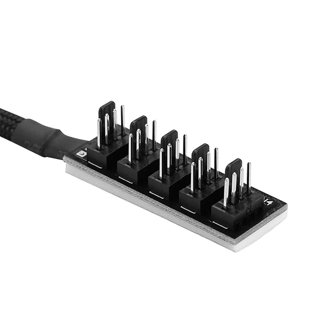 Cable Divisor PWM 1 a 5, 4 Pines, Extensión de Alimentación para PC, Adaptador Hub Trenzado - PWM-4P5FHUB
