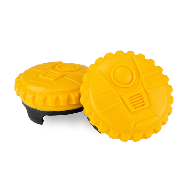 KontrolFreek - Borderlands 3 Claptrap - para PS4 y PS5 | Performance Thumbsticks | 2 Mid-Rise Convex | Amarillo