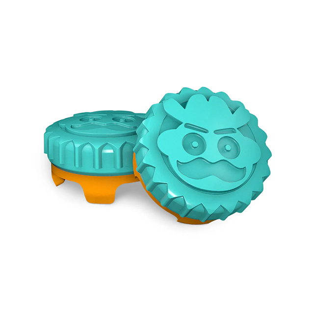 KontrolFreek - Saints Row - para PS4 y PS5 | Performance Thumbsticks | 2 Alturas Medias, Agarre y Precisión Mejorados | Turquesa/Naranja