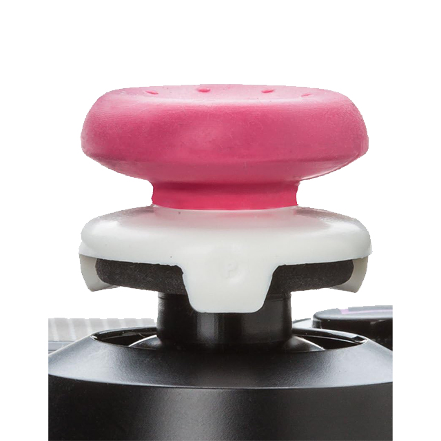 KontrolFreek - Bombshell - para PS4 y PS5 | Performance Thumbsticks | 2 Alturas Bajas, Agarre Mejorado | Rosa/Blanco