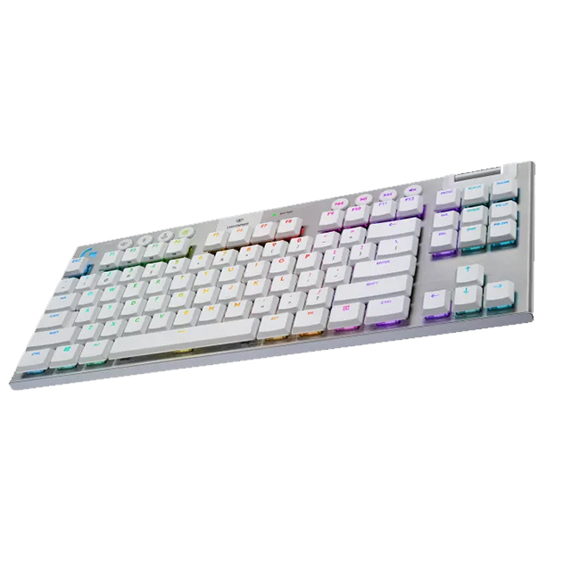 Teclado Mecánico Logitech G915 TKL Blanco, GL Tactile, Lightsync RGB, Lightspeed, Bluetooth - 920-009660