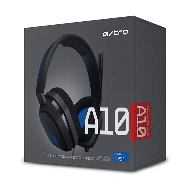 Diadema Astro A10, Azul Gris, Alámbrico, 3.5mm / PS5 / Xbox Serie X|S / PC / MAC (Logitech) - 939-001594