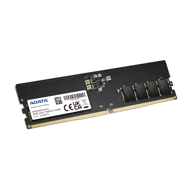 Memoria RAM ADATA Premier, 16GB (1×16GB), DDR5, 4800MHz, CL40, UDIMM, 1.1V – AD5U480016G-S
