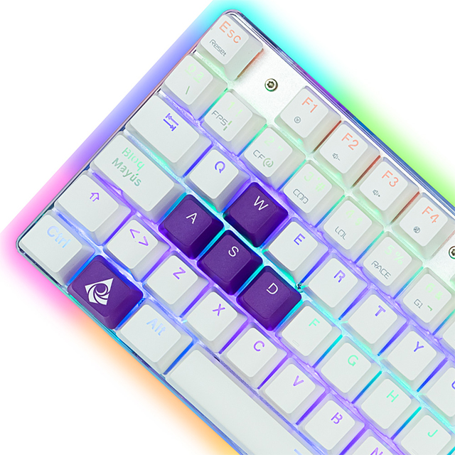 Teclado Gamer Mecanico Munfrost Deimos White, Switches Gateron Red, Formato TKL, Alambrico, Iluminacion ARGB, Español