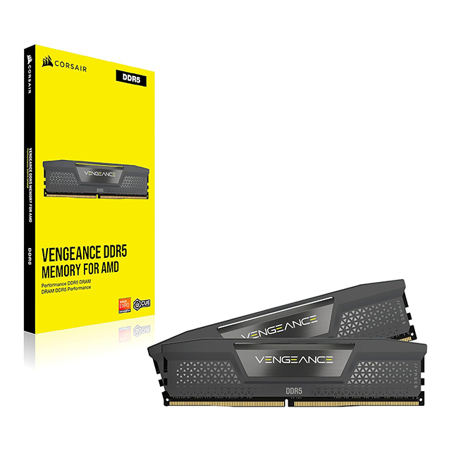Memoria RAM Corsair Vengeance RGB, 64GB, 2x32, DDR5, 5200MHz, CL40, Negro - CMH64GX5M2B5200C40