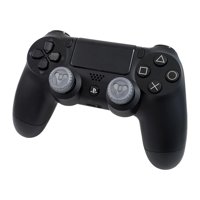 KontrolFreek - Destiny CQC Signature Edition - para PS4 | Performance Thumbsticks | 2 Alturas Medias, Agarre Mejorado | Plata/Negro