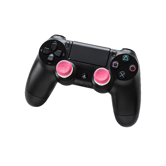 KontrolFreek - Bombshell - para PS4 y PS5 | Performance Thumbsticks | 2 Alturas Bajas, Agarre Mejorado | Rosa/Blanco