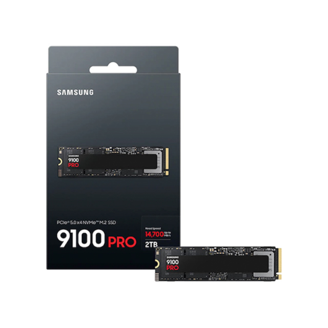 Unidad de Estado Sólido SSD NVMe M.2 Samsung 9100 PRO, 2TB, 14,800/13,400 MB/s, PCI Express 5.0 - MZ-VAP2T0B