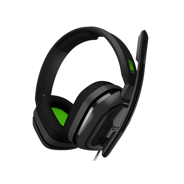 Diadema Astro A10 + MixAmp™, Verde Gris, Alámbrico, 3.5mm, Xbox One (Logitech) - 939-001591